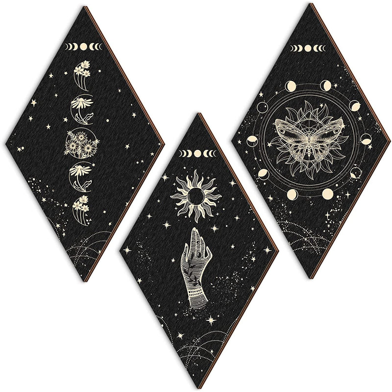 Sun And Moon Wood Wall Signs